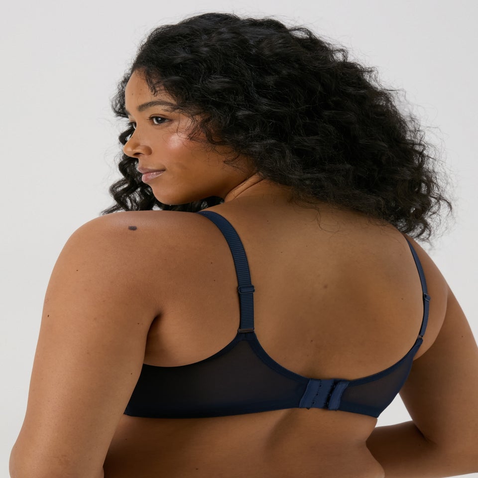 Navy Stretch Lace DD+ Bra