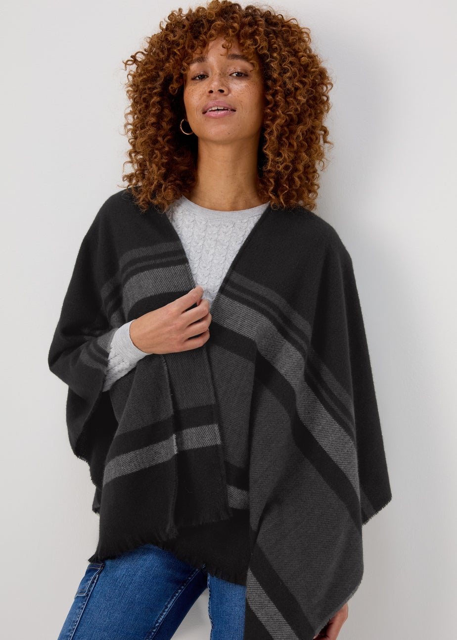 Black Stripe Fashion Shawl