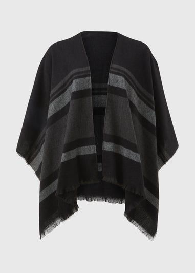 Black Stripe Fashion Shawl