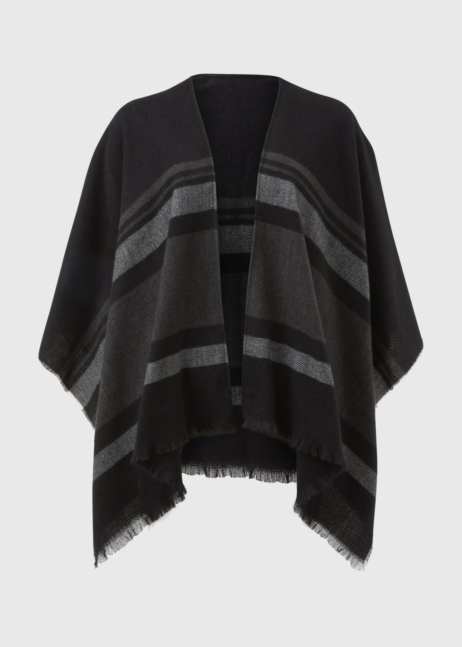 Black Stripe Fashion Shawl