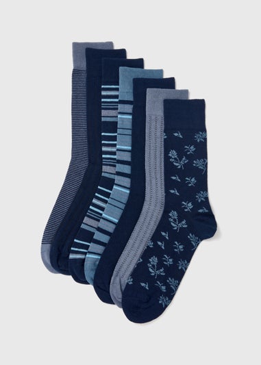 7 Pack Blue Socks
