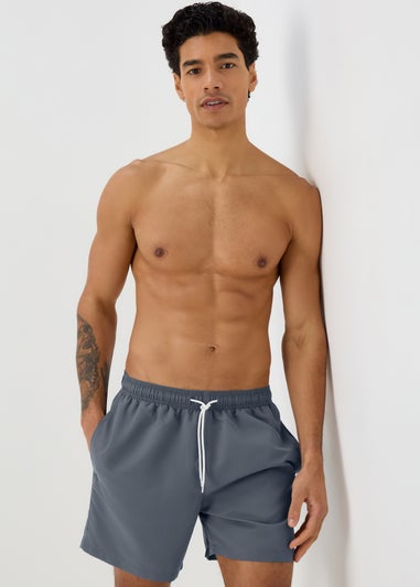 Grey Plain Swim Shorts