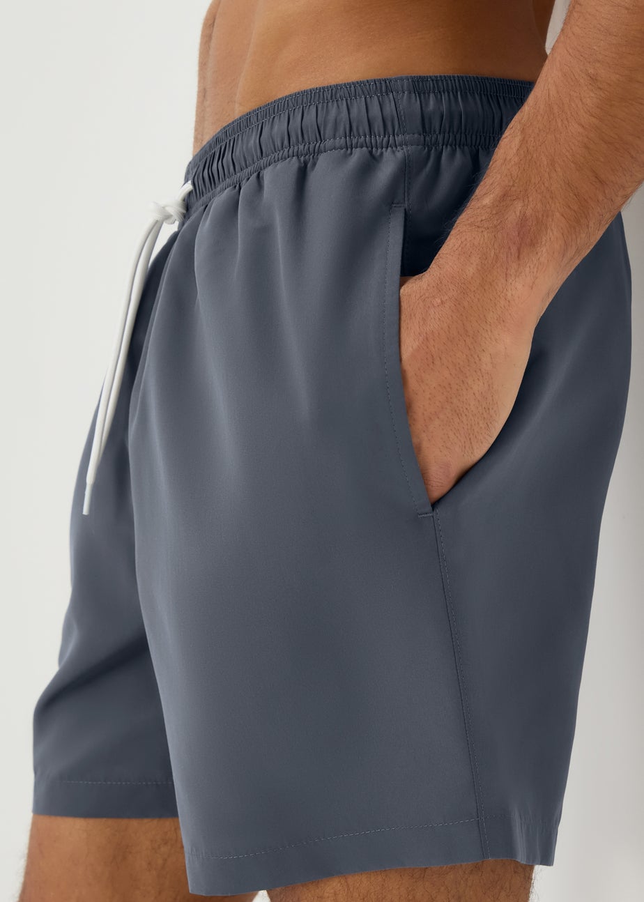 Grey Plain Swim Shorts