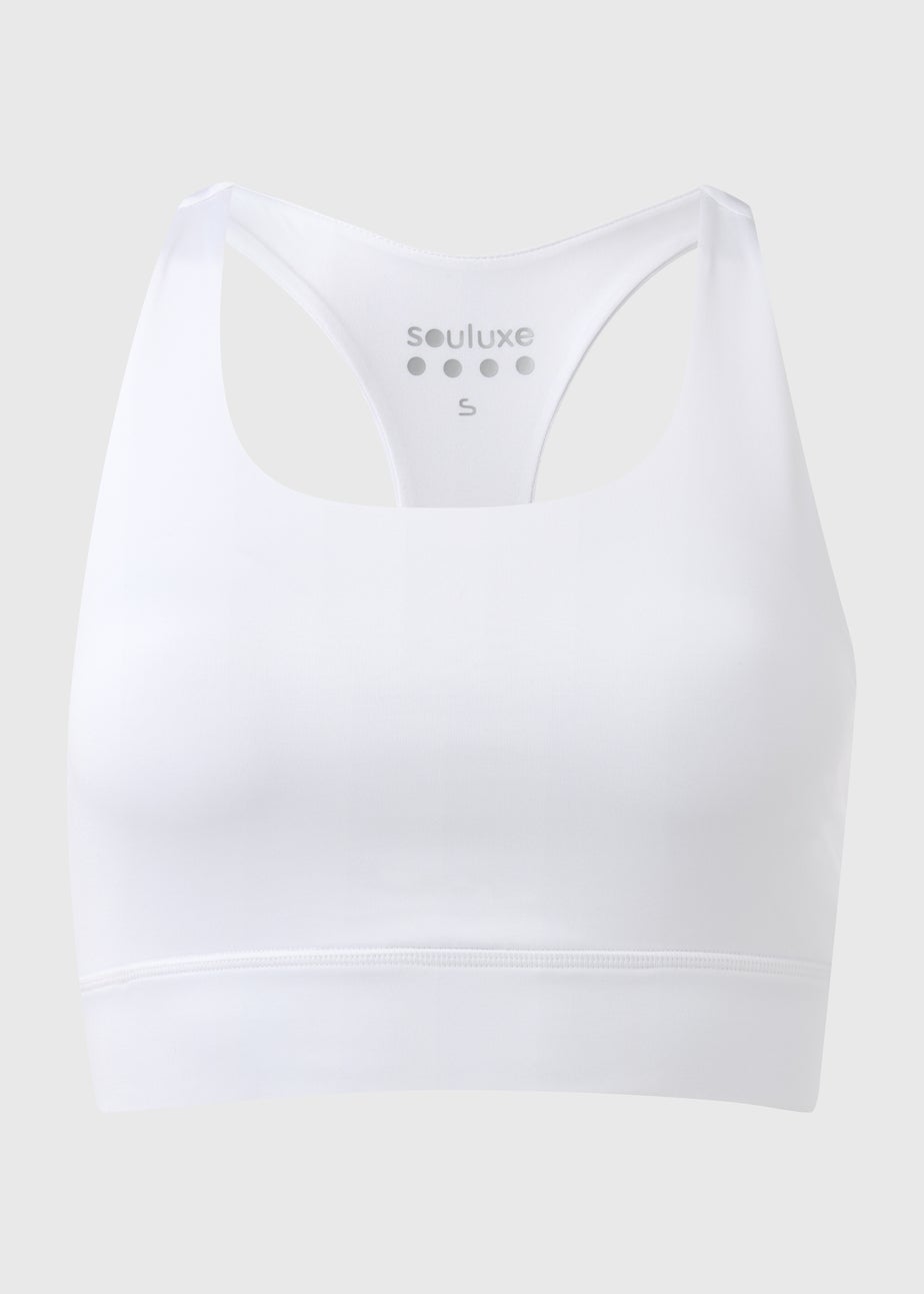 Souluxe White Sports Crop Vest Top