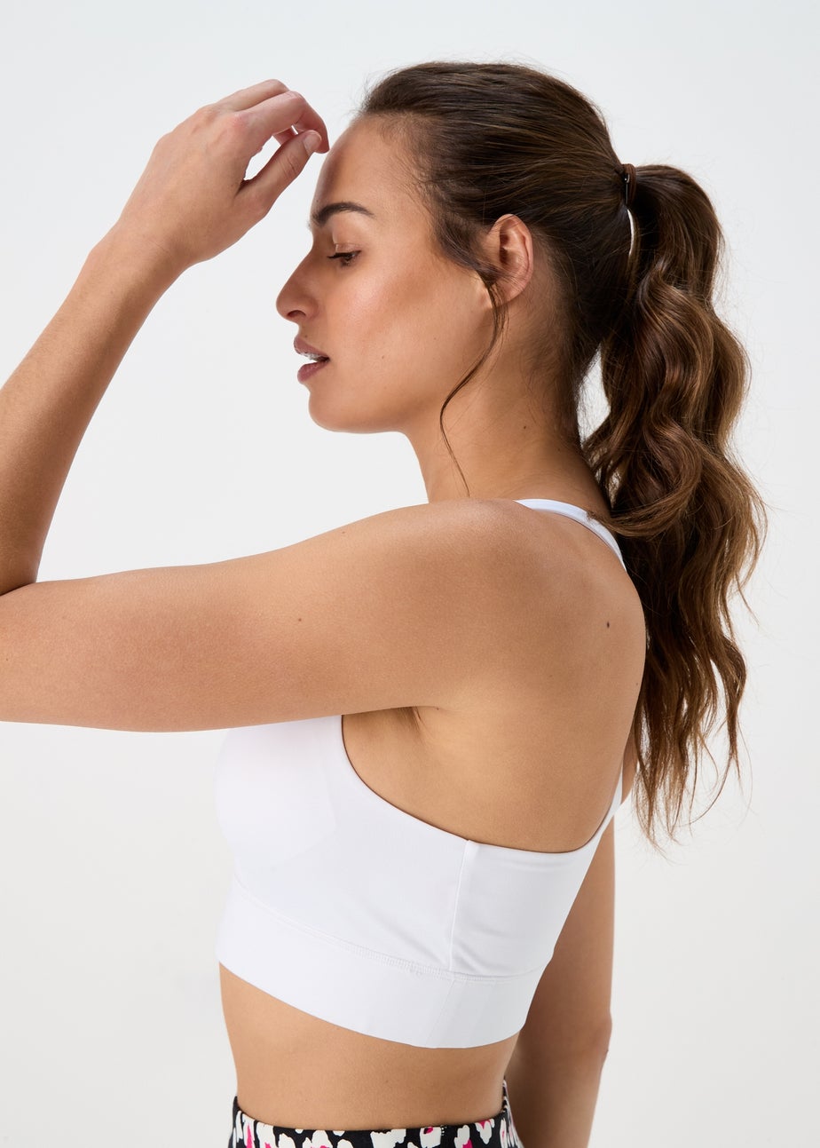 Souluxe White Sports Crop Vest Top