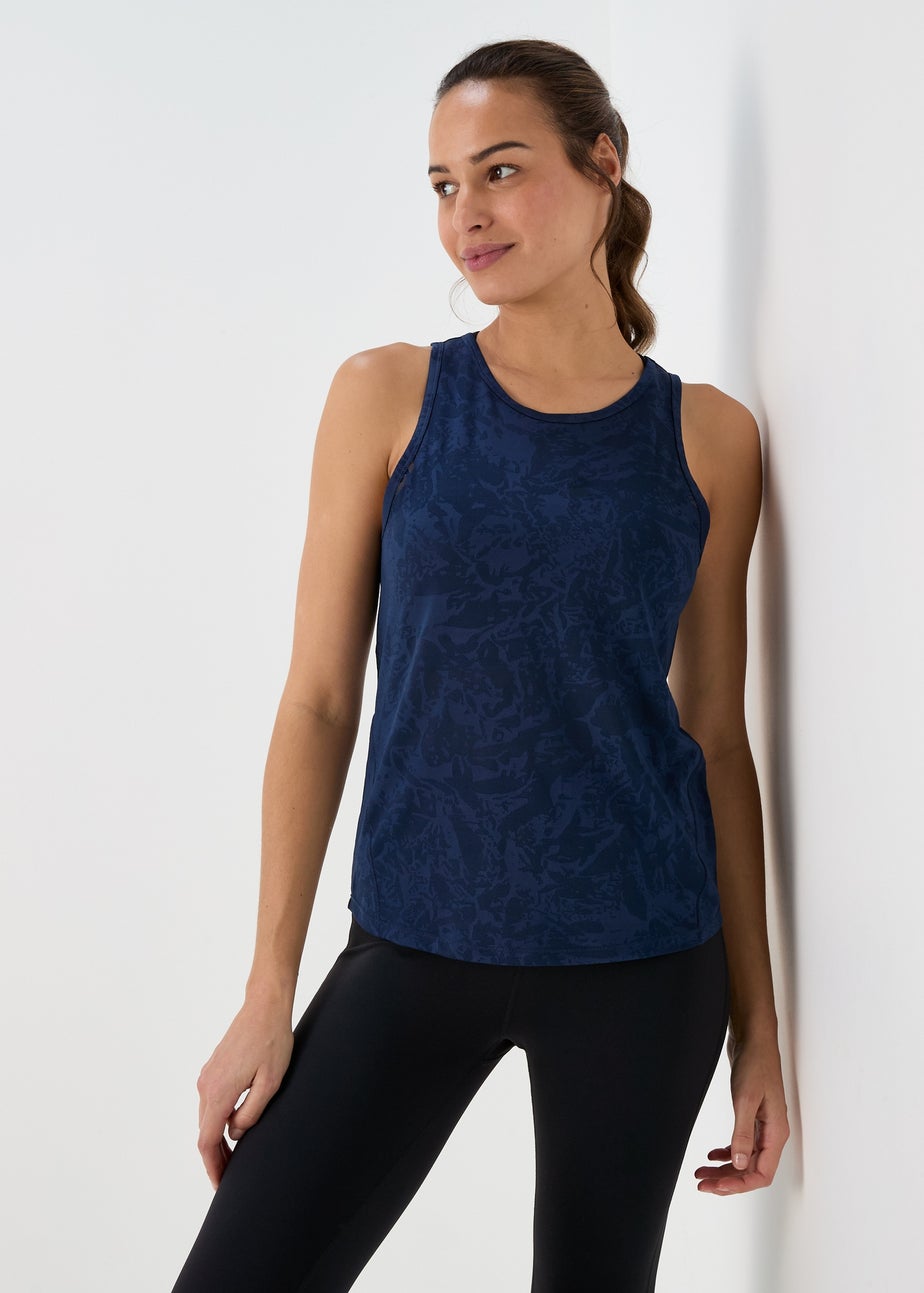 Souluxe Navy Jacquard Vest