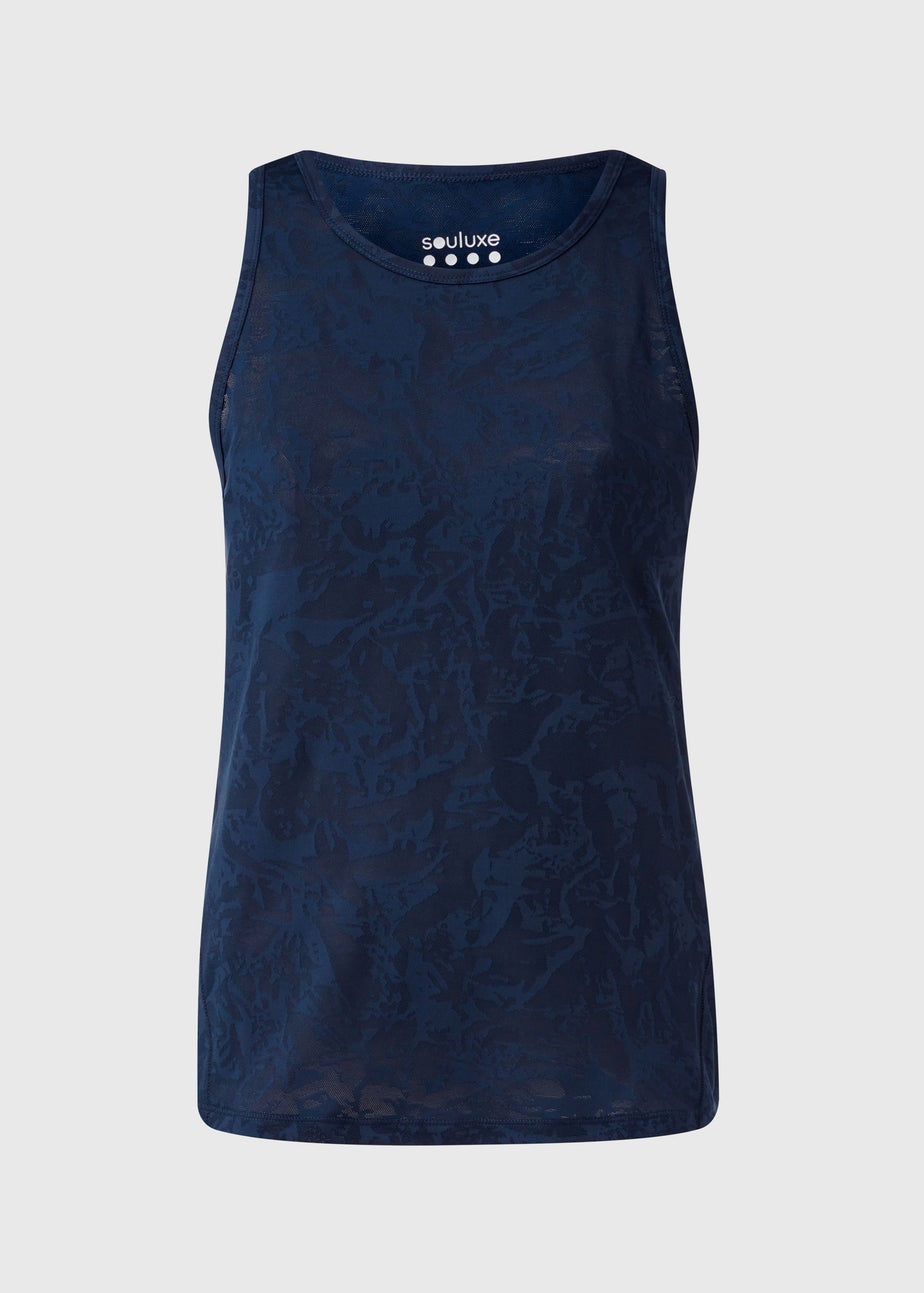 Souluxe Navy Jacquard Vest