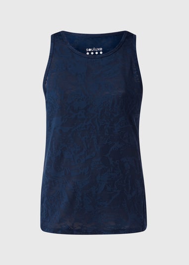 Souluxe Navy Jacquard Vest