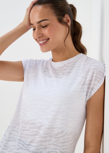Souluxe White Burnout T-Shirt