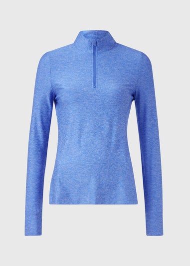 Souluxe Blue Basic Half Zip