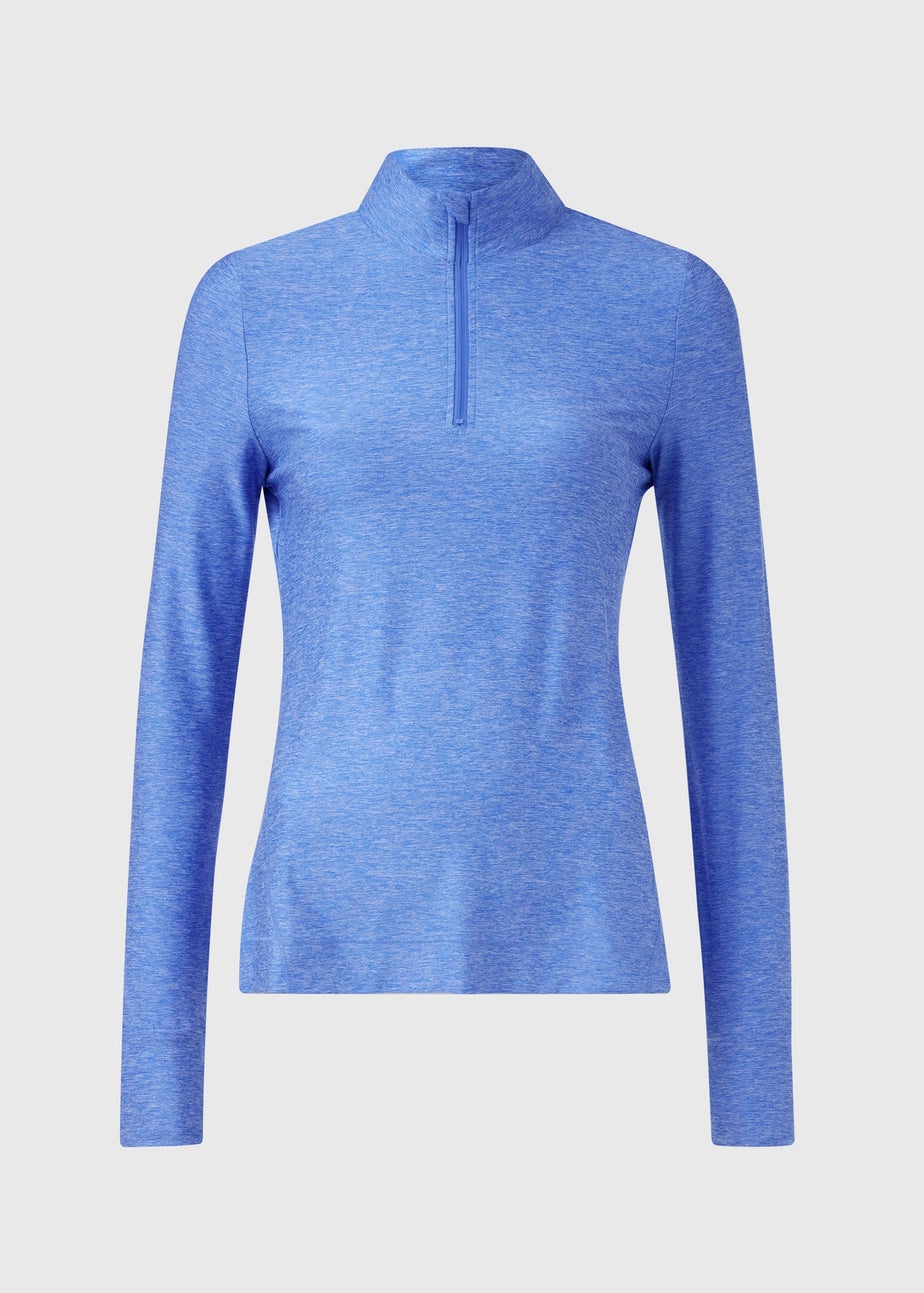 Souluxe Blue Basic Half Zip