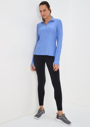 Souluxe Blue Basic Half Zip