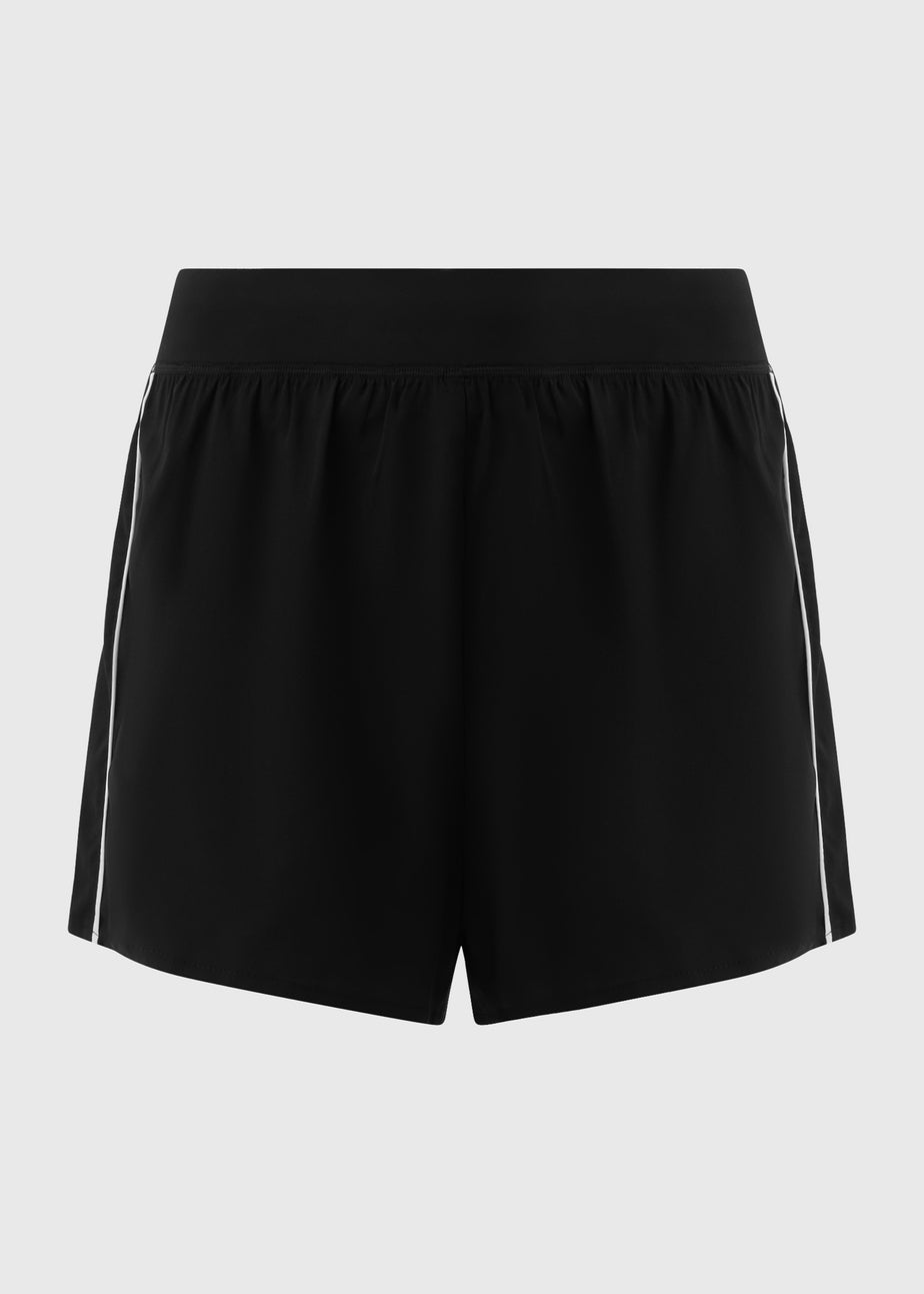 Souluxe Black Mono Panel 2 in 1 Shorts