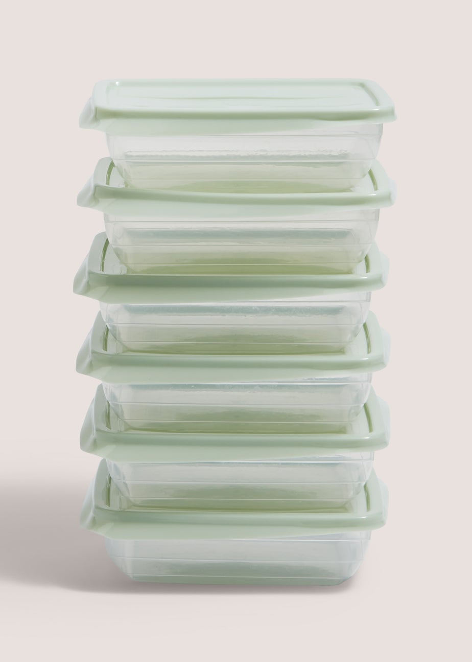6 Pack Green Containers (15cm x 11cm x 4.5cm)