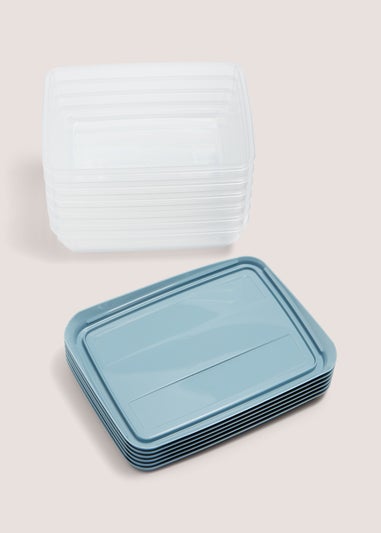 6 Pack Blue Containers (15cm x 11cm x 4.5cm)