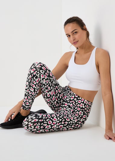 Souluxe Black/White Leopard Print Leggings