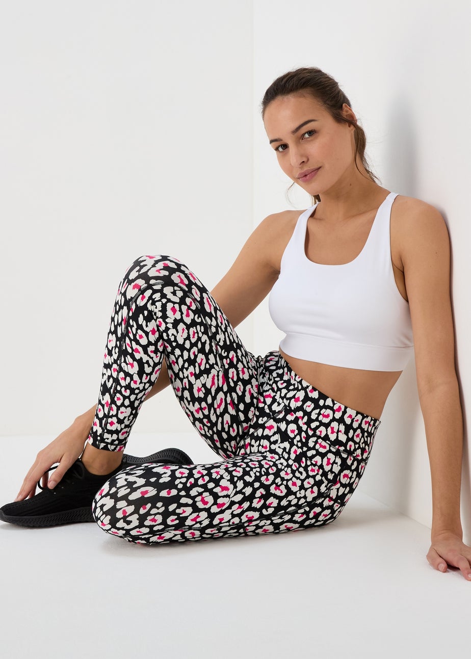 Souluxe Black/White Leopard Print Leggings