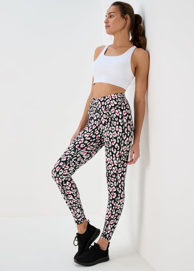 Souluxe Black/White Leopard Print Leggings