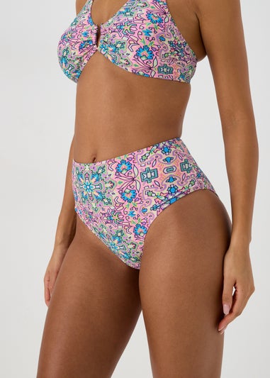 Pink Mosaic High Waisted Briefs