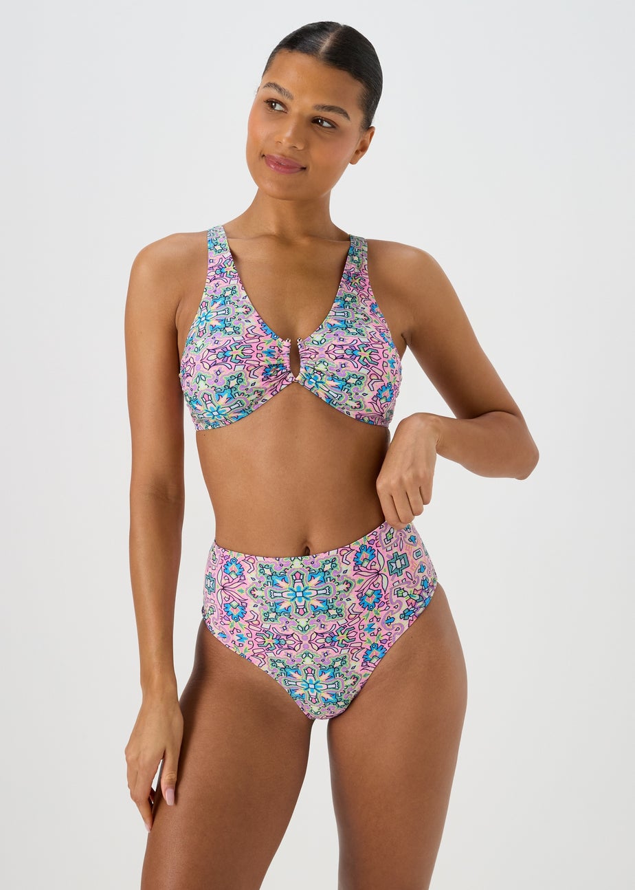 Pink Mosaic High Waisted Briefs