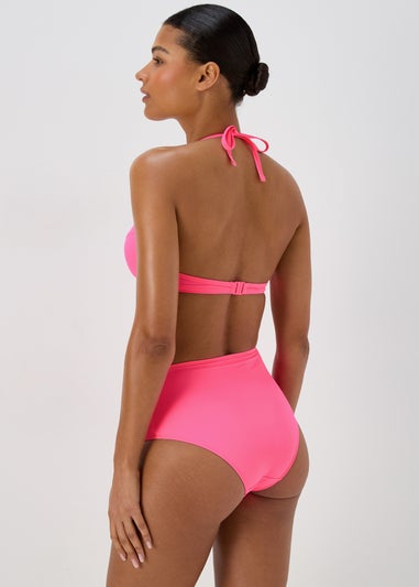 Pink High Waisted Brazilian Bottoms