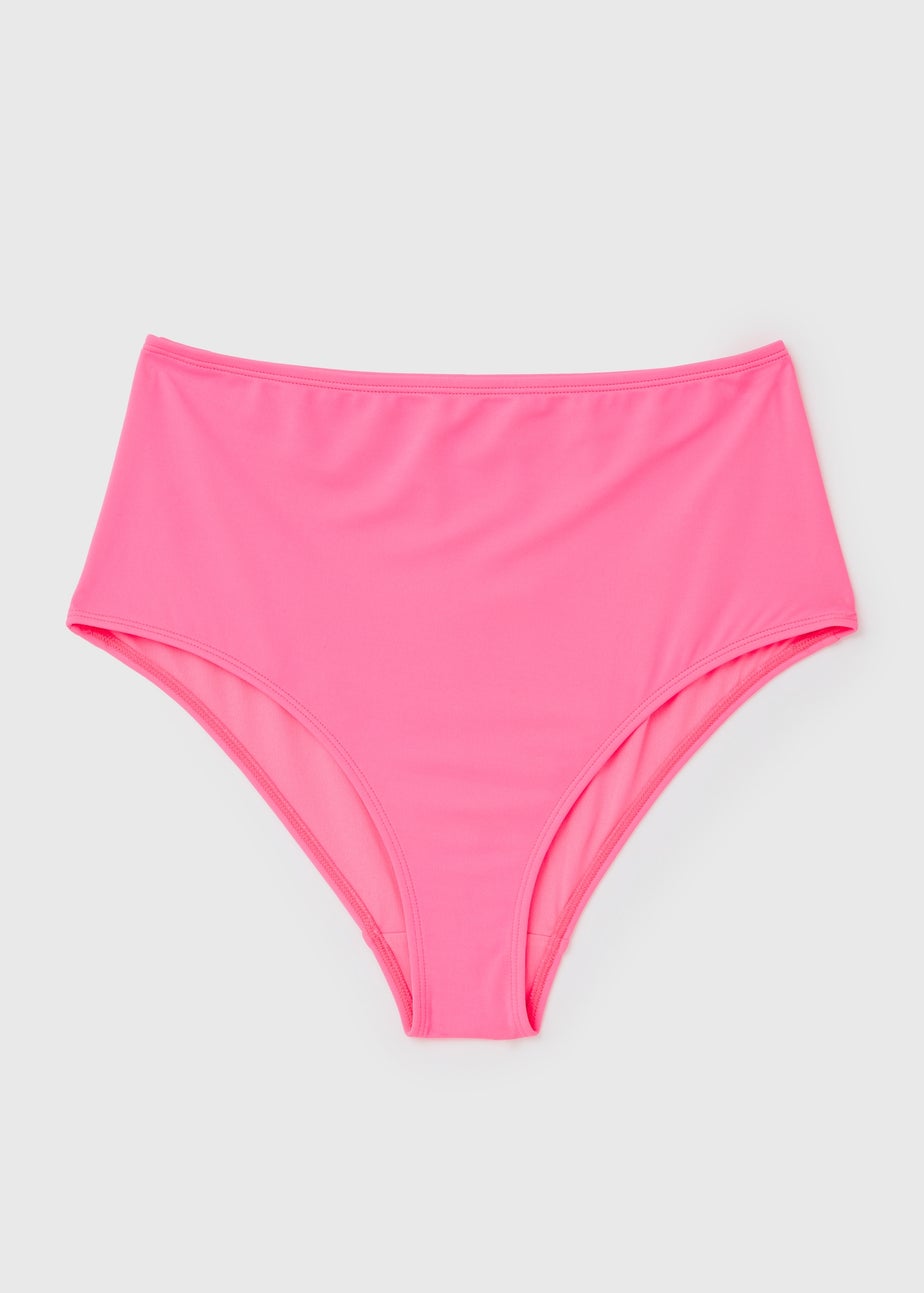 Pink High Waisted Brazilian Bottoms