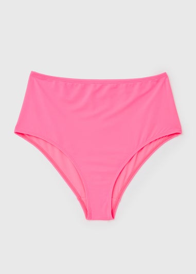 Pink High Waisted Brazilian Bottoms