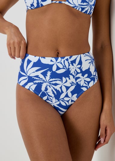 Blue Floral Bikini Bottoms