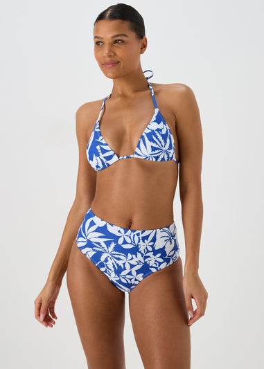 Blue Floral Bikini Bottoms