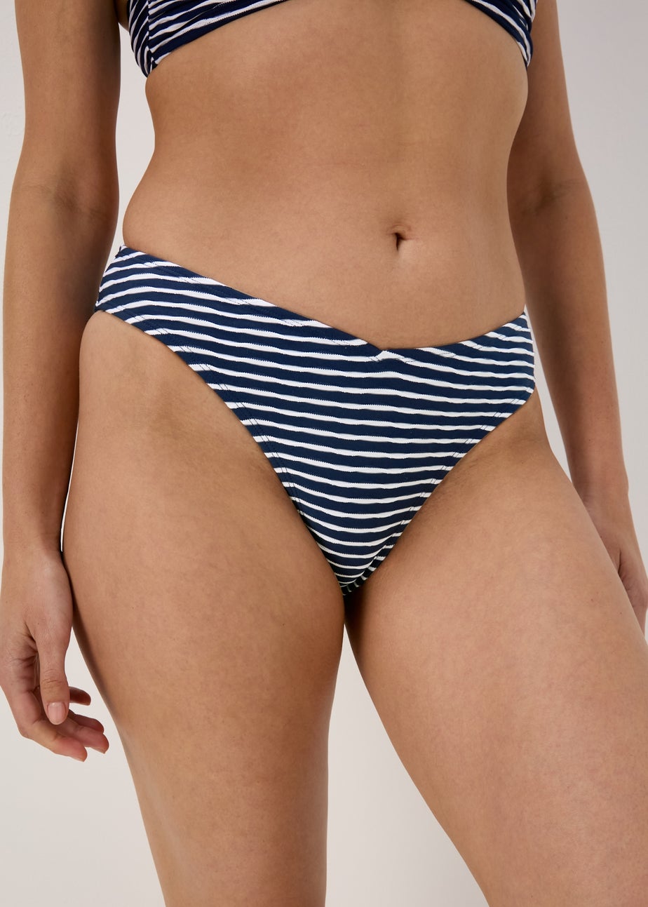 Navy Stripe Bikini Bottoms