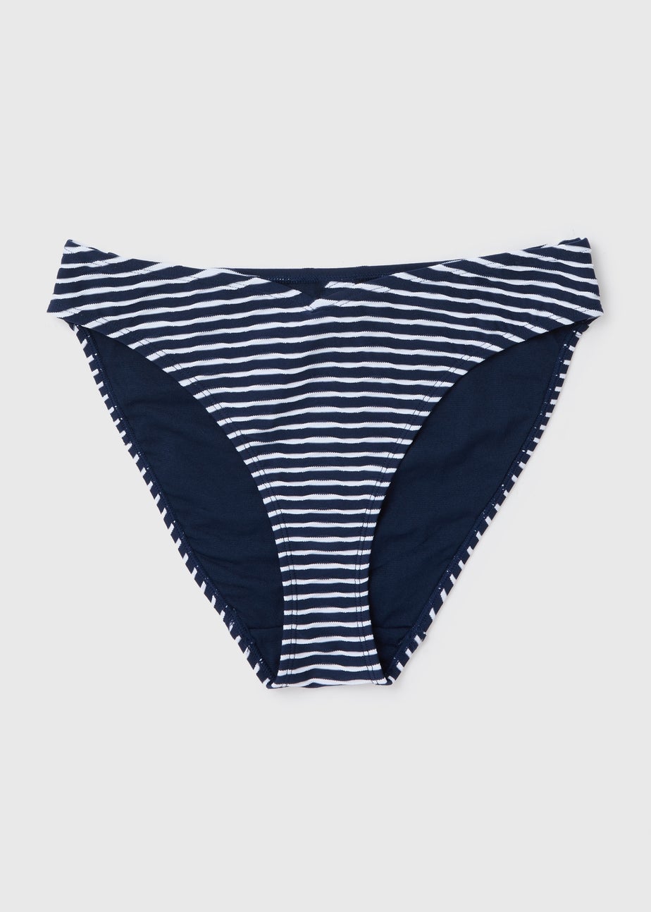 Navy Stripe Bikini Bottoms