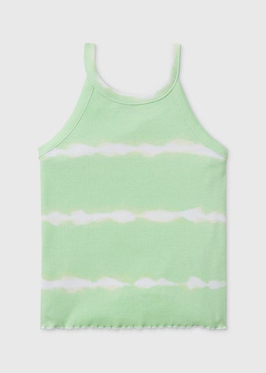 Girls Green Tie Dye Vest (7-13yrs)