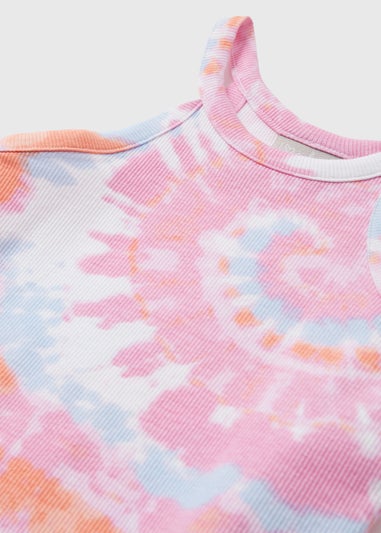 Girls Pink Tie Dye Vest Top (7-13yrs)