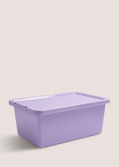 Purple Rattan Storage Box (12L)