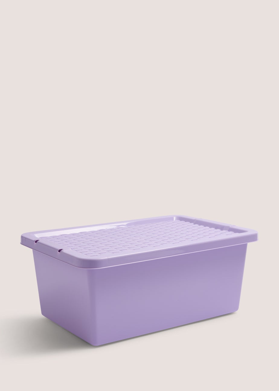 Purple Rattan Storage Box (12L)
