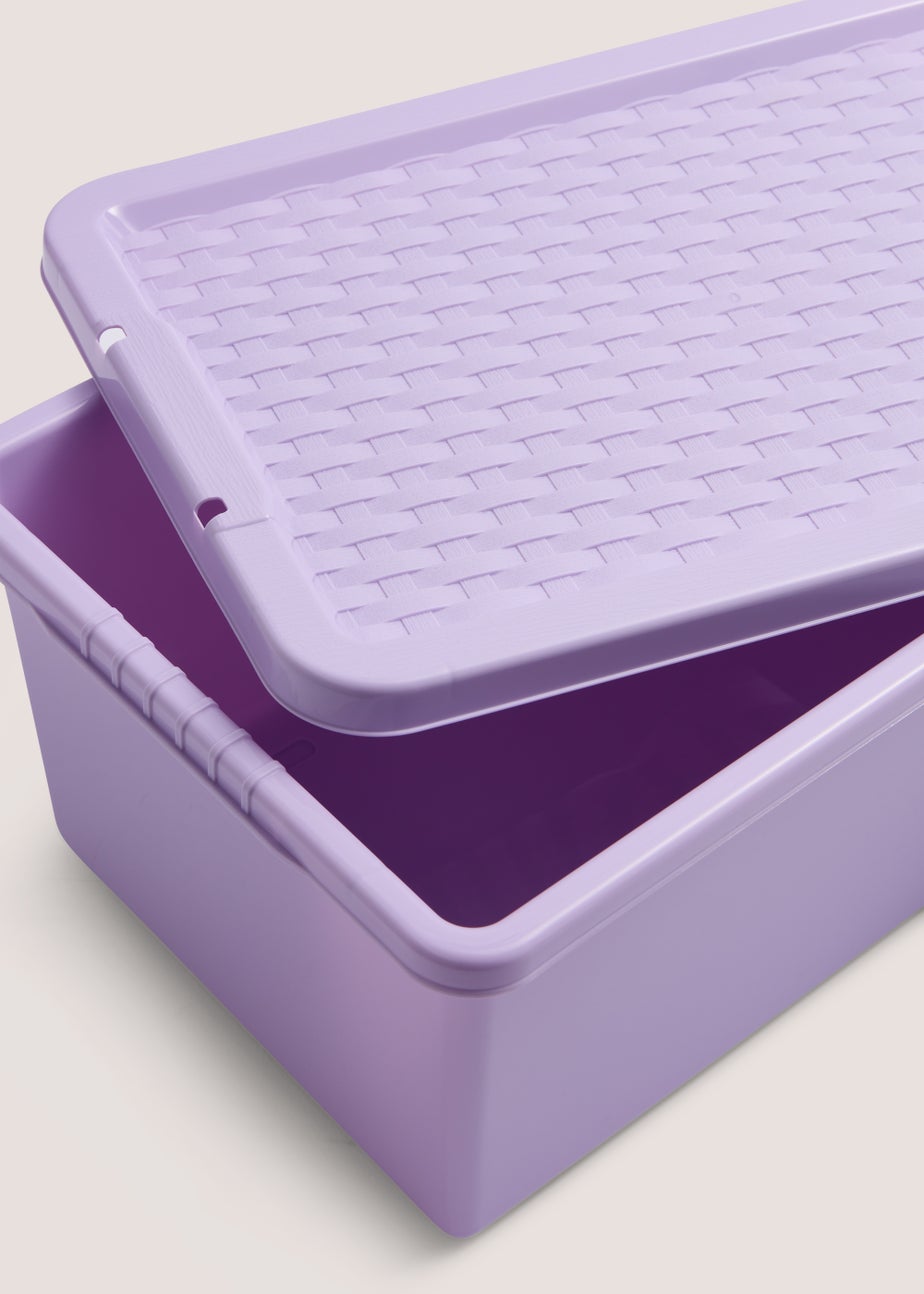 Purple Rattan Storage Box (12L)