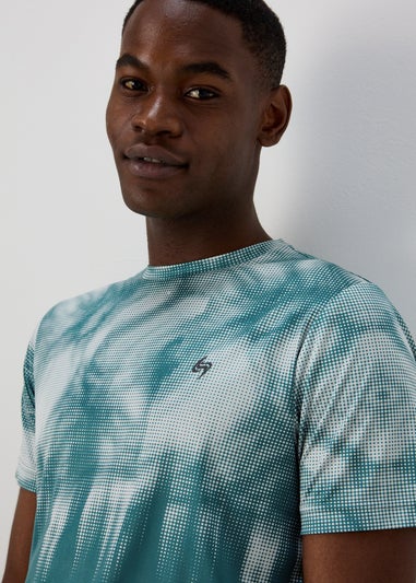 Souluxe Teal Tie Dye Print T-Shirt