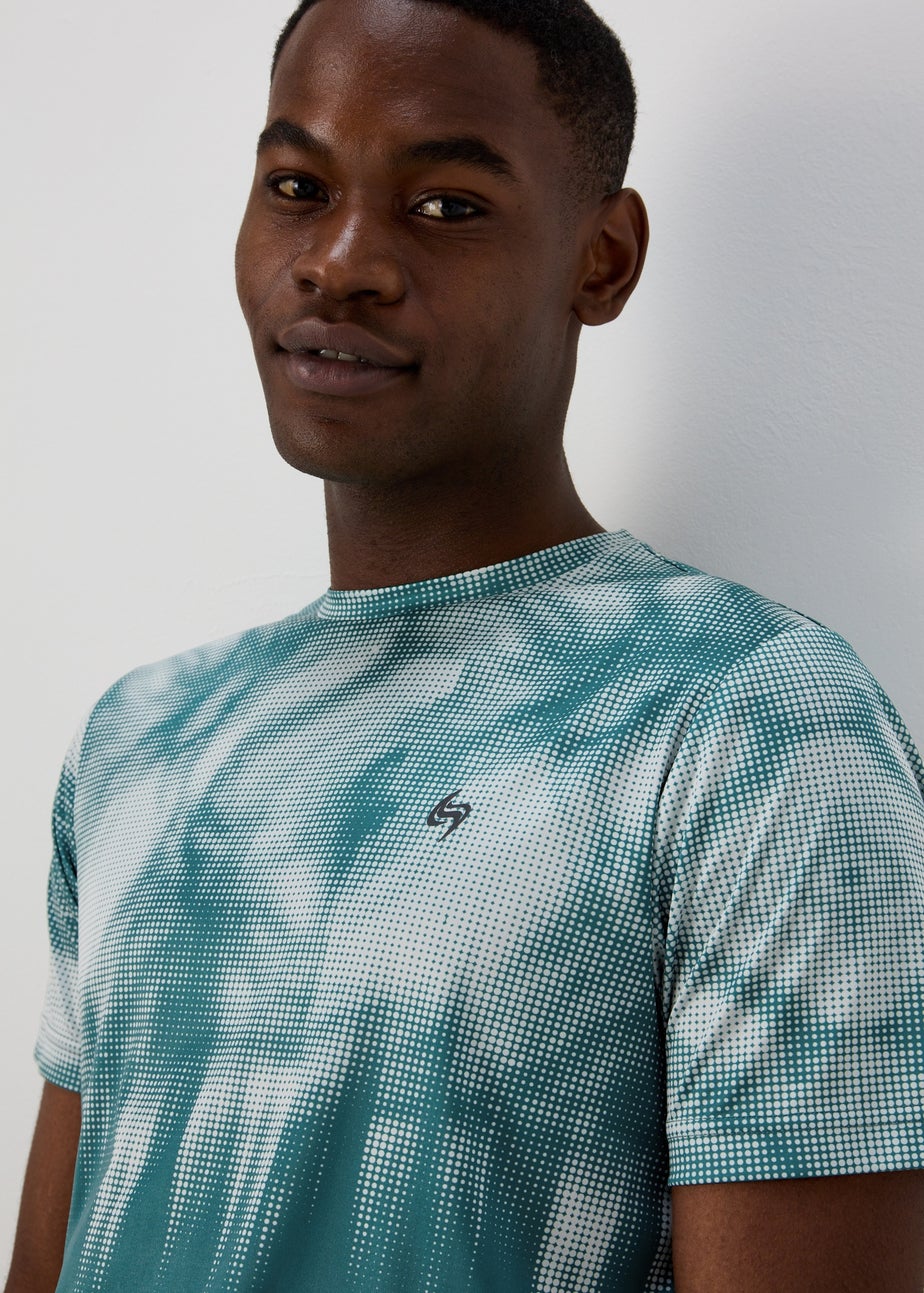 Souluxe Teal Tie Dye Print T-Shirt