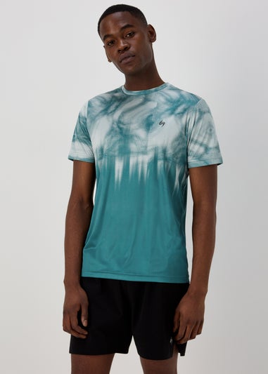 Souluxe Teal Tie Dye Print T-Shirt