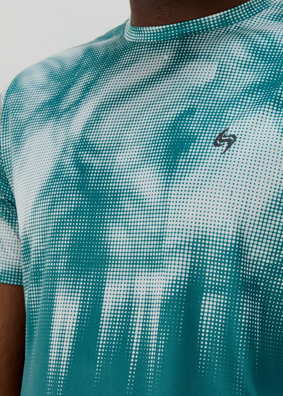 Souluxe Teal Tie Dye Print T-Shirt