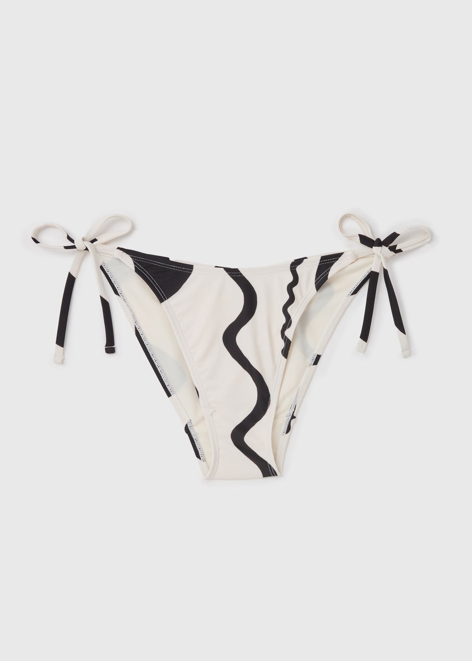 Black Swirl Side Tie Bottoms