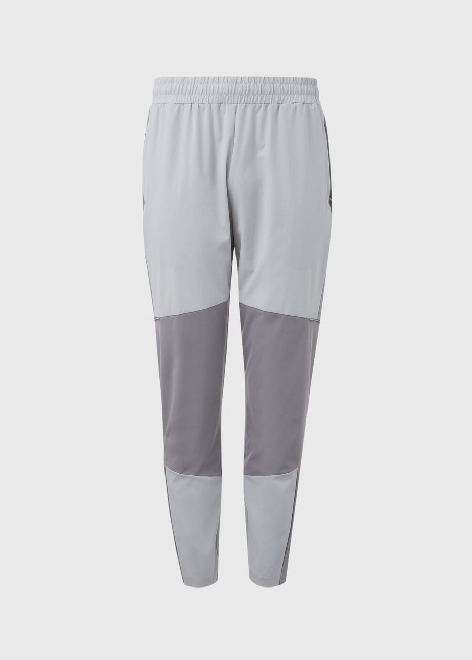 Souluxe Light Grey Slim Fit Panel Joggers