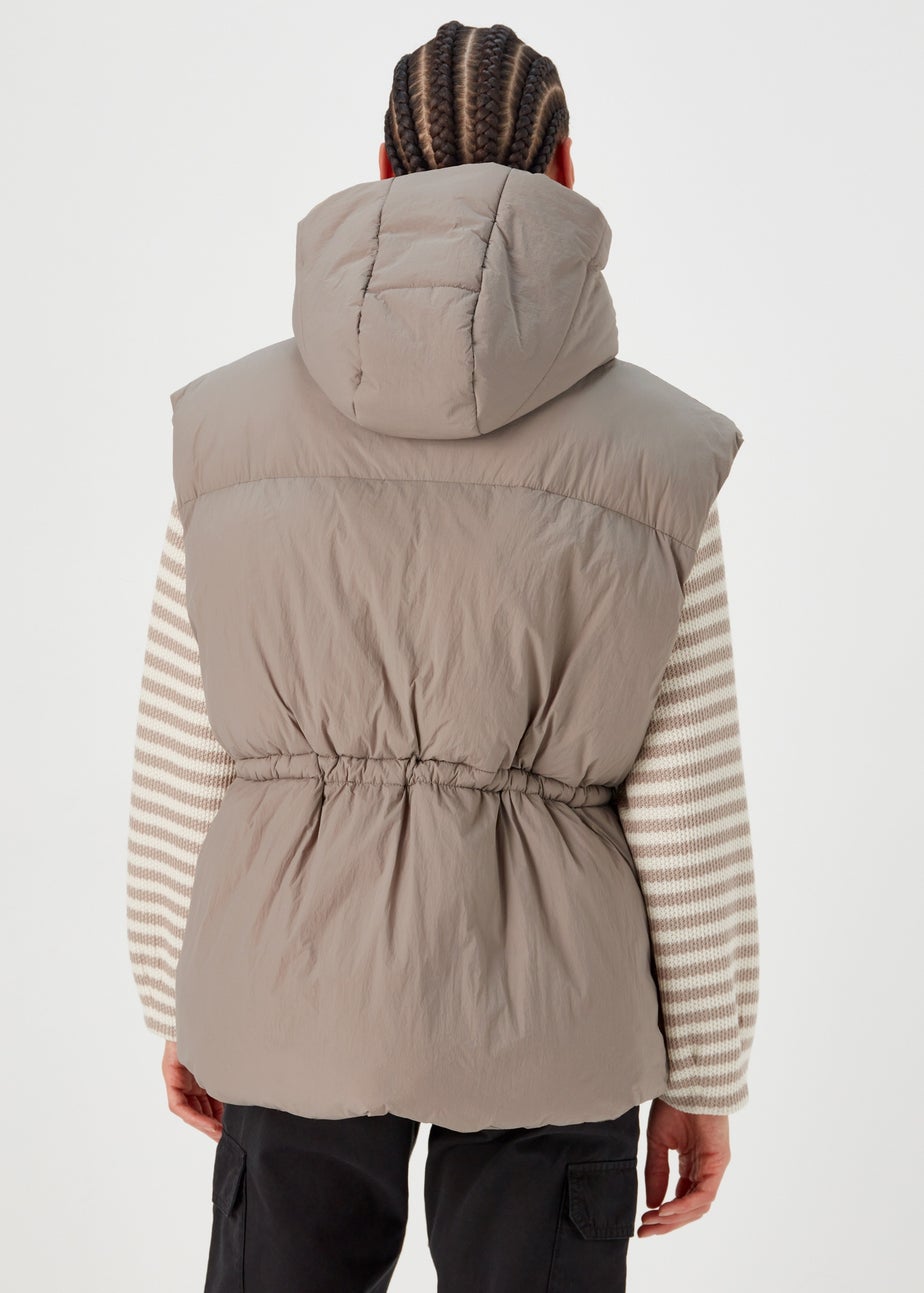 Papaya Petite Beige Padded Utility Gilet
