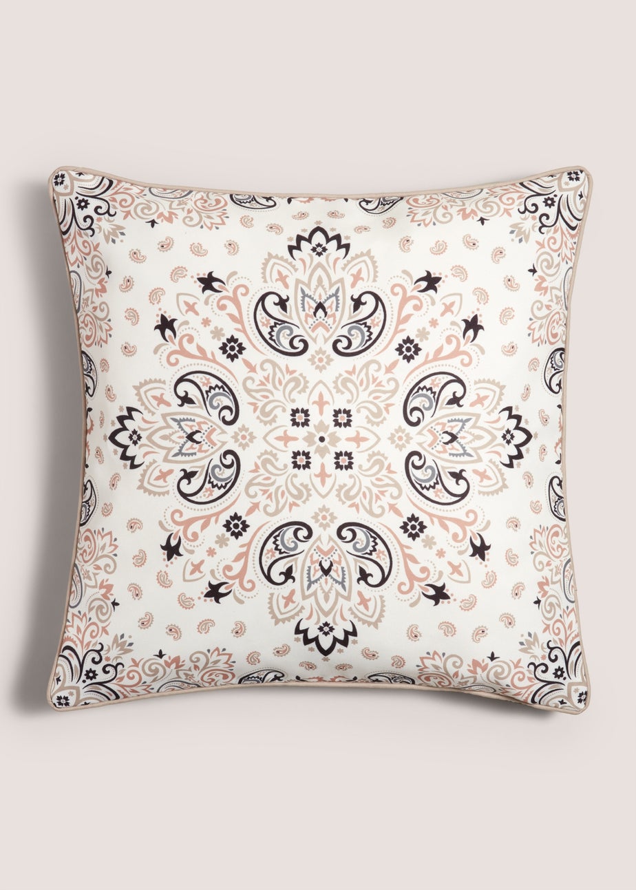 Black & White Outdoor Reversible Casa Tile Cushion (43cm x 43cm)