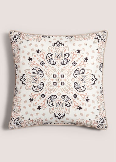 Black & White Outdoor Reversible Casa Tile Cushion (43cm x 43cm)