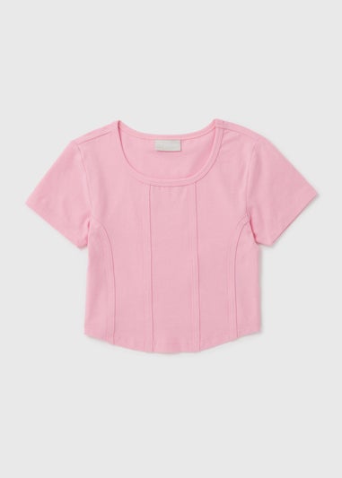 Girls Pink Corset Top (7-15yrs)