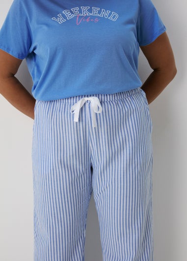Blue Striped Pyjama Bottoms