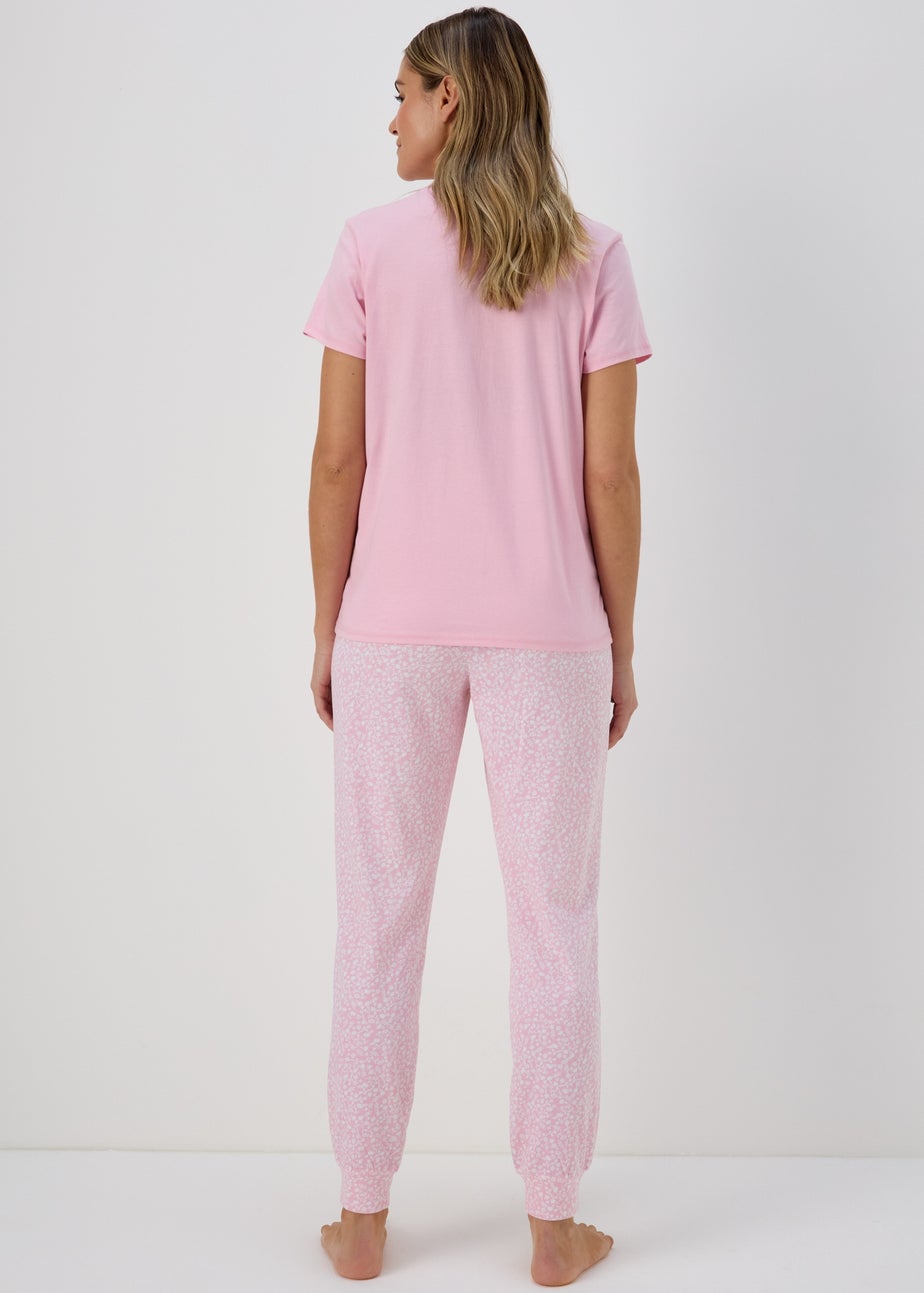 Pink Floral Print Pyjama Bottoms