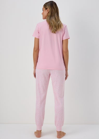 Pink Floral Print Pyjama Bottoms