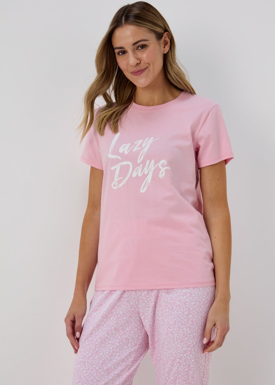 Pink Lazy Days Pyjama T-Shirt